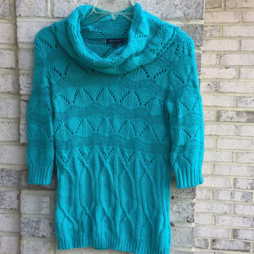 Anne Klein Cowl Collar Tunic Sweater